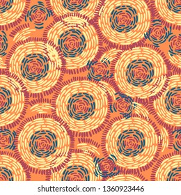 Abstract Ikat and boho style handcraft fabric pattern. Traditional Ethnic design for clothing and textile background, carpet or wallpaper