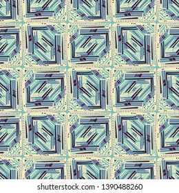 Abstract Ikat and boho style handcraft fabric pattern. Traditional Ethnic design for clothing and textile background, carpet or wallpaper