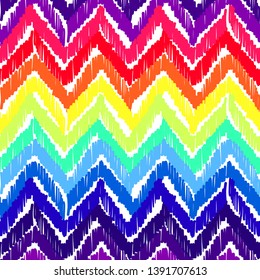 Abstract Ikat and boho style handcraft fabric pattern. Traditional Ethnic design for clothing and textile background, carpet or wallpaper
