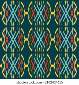 Abstract Ikat damask Seamless  pattern in earthy color. Abstract background for textile design, Print wallpaper, surface textures, wrapping paper.