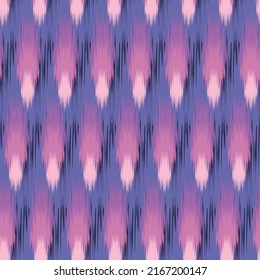 Abstract ikat Diamond design seamless Ogee Purple Background