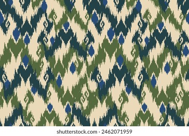 Abstract Ikat embroidery on the fabric in Indonesia,India and asian countries.geometric ethnic oriental seamless pattern.Aztec style. Background design for texture,fabric,clothing,wrapping,textile