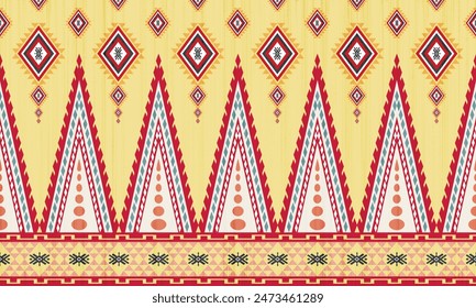 abstract Ikat ethnic art.seamless pattern in tribal,folk embroidery,and Mexican style.
Aztec geometric art ornament print.Design for carpet,cover.wallpaper,wrapping,fabric,clothing.
