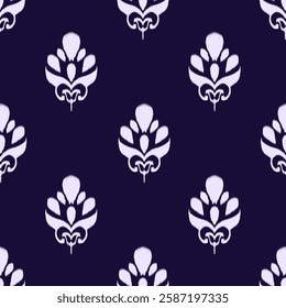 Abstract, Ikat, Fabric Morocco, geometric ethnic pattern seamless flower color oriental. Background, Design for fabric, curtain, carpet, wallpaper, clothing, wrapping, Batik, vector illustration.
