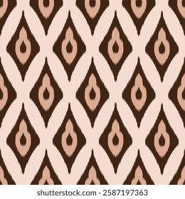 Abstract, Ikat, Fabric Morocco, geometric ethnic pattern seamless flower color oriental. Background, Design for fabric, curtain, carpet, wallpaper, clothing, wrapping, Batik, vector illustration.