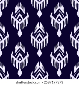 Abstract, Ikat, Fabric Morocco, geometric ethnic pattern seamless flower color oriental. Background, Design for fabric, curtain, carpet, wallpaper, clothing, wrapping, Batik, vector illustration.