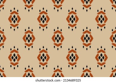 Resumen arte de patrones de Ikat. Patrón étnico sin costuras en el estilo tribal, popular y mexicano. Rastreo geométrico. Diseño para fondo, papel pintado, ilustración vectorial, tela, ropa, alfombra.