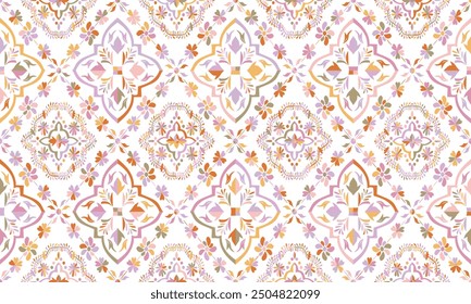 Abstract Ikat pattern with seamless design, perfect for ethnic-themed backgrounds, curtains, carpets, wallpapers, clothing, and decorations. Ideal for wrapping paper, batik, and other creative uses.