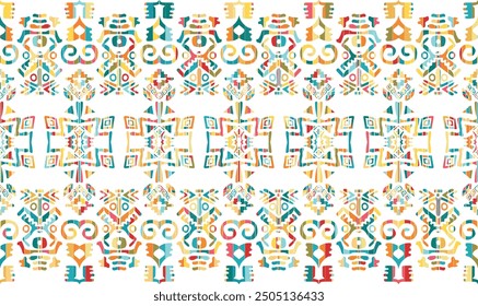 Abstract Ikat pattern with seamless design, perfect for ethnic-themed backgrounds, curtains, carpets, wallpapers, clothing, and decorations. Ideal for wrapping paper, batik, and other creative uses.