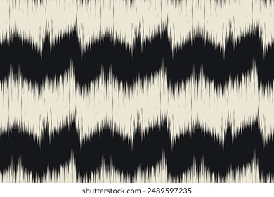 Abstractas patrón de ikat para arte étnico sin fisuras en estilo tribal y folclórico. Imprimir Adorno geométrico azteca. Diseño para tela, alfombra, Fondo de pantalla, ropa.