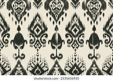 Patrón ikat Abstractas para el arte étnico sin fisuras en estilo tribal y popular. Imprimir Adorno geométrico azteca. Diseño para la tela, alfombra, Fondo de pantalla, ropa.