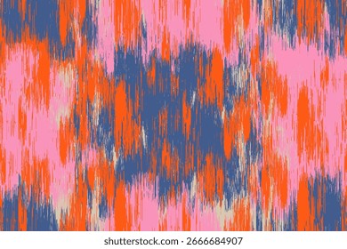 Abstract ikat pattern for seamless ethnic art in tribal and folk style. Print Aztec geometric ornament. Geometric pattern seamless color oriental.Design for fabric, carpet, wallpaper, clothing.