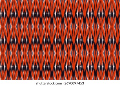 Patrón ikat Abstractas para el arte étnico sin fisuras en estilo tribal y popular. Imprimir Adorno geométrico azteca. Patrón geométrico de color sin costuras oriental. Diseño para tela, alfombra, Fondo de pantalla, ropa.
