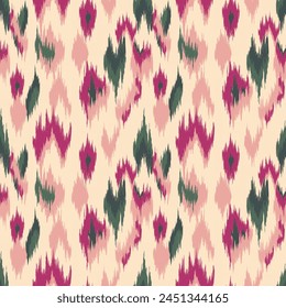 Abstract Ikat seamless pattern, motif ethnic handmade, Ikat ethnic tribal, boho colors seamless wallpaper. Ethnic Ikat background art.Illustration for greeting cards, printing and other design project