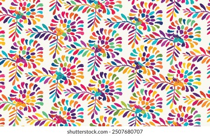 Abstract Ikat seamless pattern, perfect for ethnic-themed backgrounds, curtains, carpets, wallpapers,clothing."This content was created using vector drawing tools and software, not generated by AI"