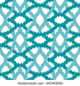 Abstract ikat trellis pattern seamless background tile