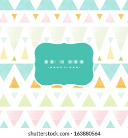 Abstract ikat triangles stripes frame seamless pattern background
