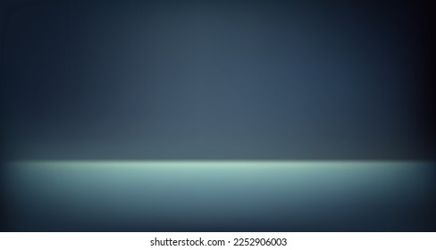 Abstract illuminated empty dark room. Design template. 3d vector background