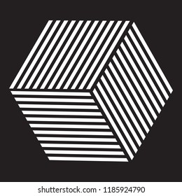 Abstract illusion. Black and white