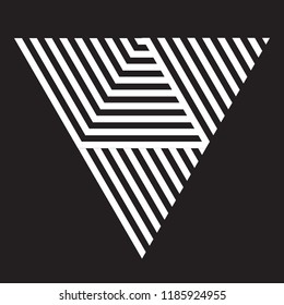 Abstract illusion. Black and white