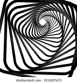 Abstract illusion black and white spiral background for Your design