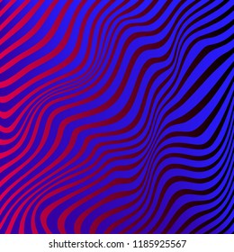 Abstract illusion. blue and red