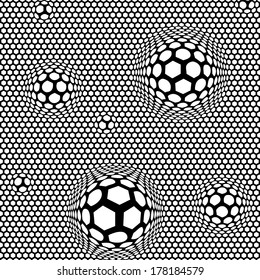 Ilusión Abstractas manchada y fondo punteado. Ilustración vectorial.