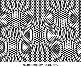 Abstract illusion spotted and dotted background. Vector illustration.
