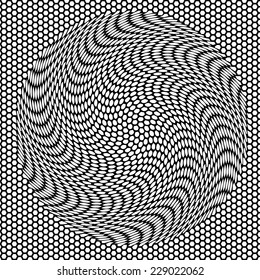 Abstract illusion spotted and dotted background. Vector illustration.