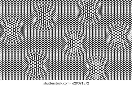 Abstract illusion spotted and dotted background. Vector illustration.