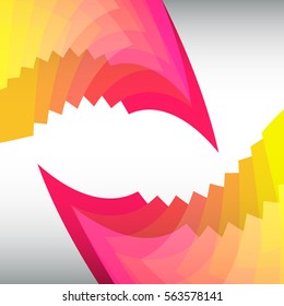 Abstract illusion - vector illustration.Geometric maelstrom.Abstraction with futuristic shapes.