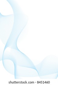 Abstract illustrated background in blue and white with plenty of copy space