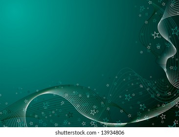 Abstract illustrated background in different shades of green