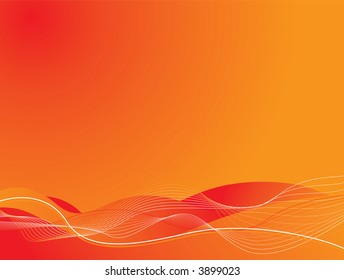 Abstract illustrated background showing a hot lava flow ideal to place your own copy over