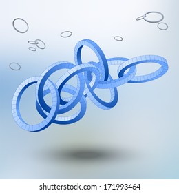 Abstract illustration of 3d circles
