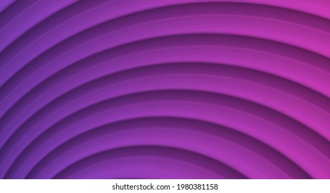 Ilustración abstracta con ondas 3d formando textura de capas en colores violeta