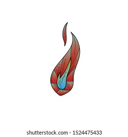 an abstract illustration about flame