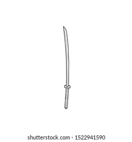an abstract illustration about katana sword that can be used to be design in t-shirt