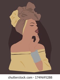 abstract illustration of an african girl