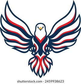 Abstract Illustration of American Bald Eagle