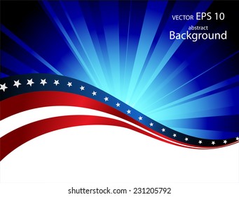 Abstract illustration of American flag
