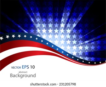Abstract illustration of American flag