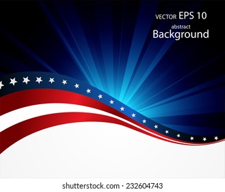 Abstract illustration of American flag