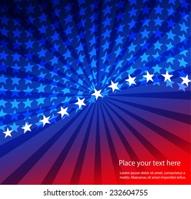 Abstract illustration of American flag