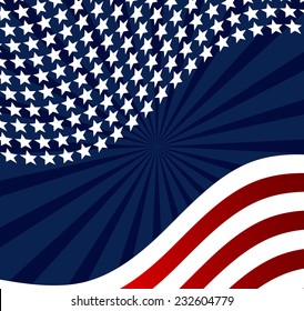 Abstract illustration of American flag