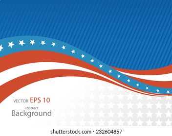 Abstract illustration of American flag