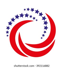 abstract illustration of the American flag