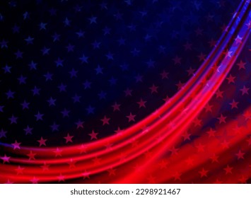 Abstract illustration of the American flag, the national symbol of the USA country