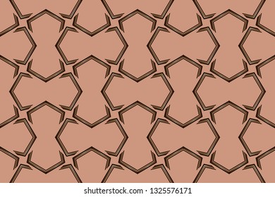 Abstract illustration. Arabesque for design template. Luxury seamless pattern ornament in Eastern style.