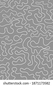 Abstrakte Illustration mit willkürlich gekrümmten Linien auf weißem Hintergrund. Minimalistisches Design-Konzept. Für alle Arten von Design-Arbeiten. Vektorgrafik.